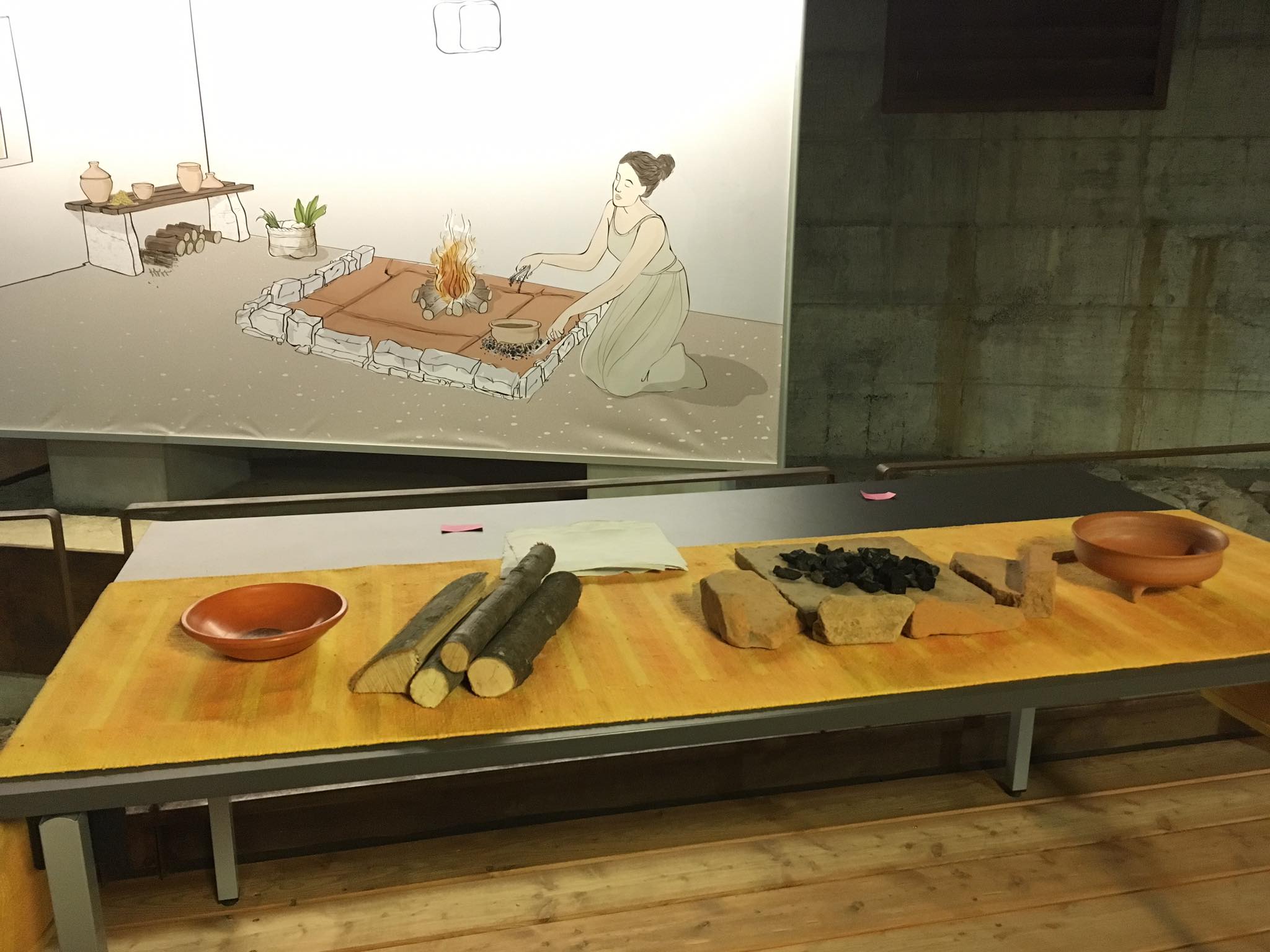 Cesti di vimini esposti al Museo